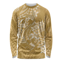 Yellow Polynesia Hammerhead Shark Tattoo With Plumeria Lei Long Sleeve Shirt LT14 Unisex Yellow - Polynesian Pride