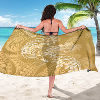 Yellow Polynesia Hammerhead Shark Tattoo With Plumeria Lei Sarong LT14 - Polynesian Pride