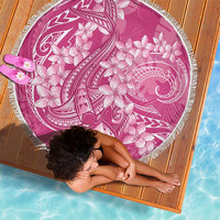 Pink Polynesia Hammerhead Shark Tattoo With Plumeria Lei Beach Blanket LT14 - Polynesian Pride