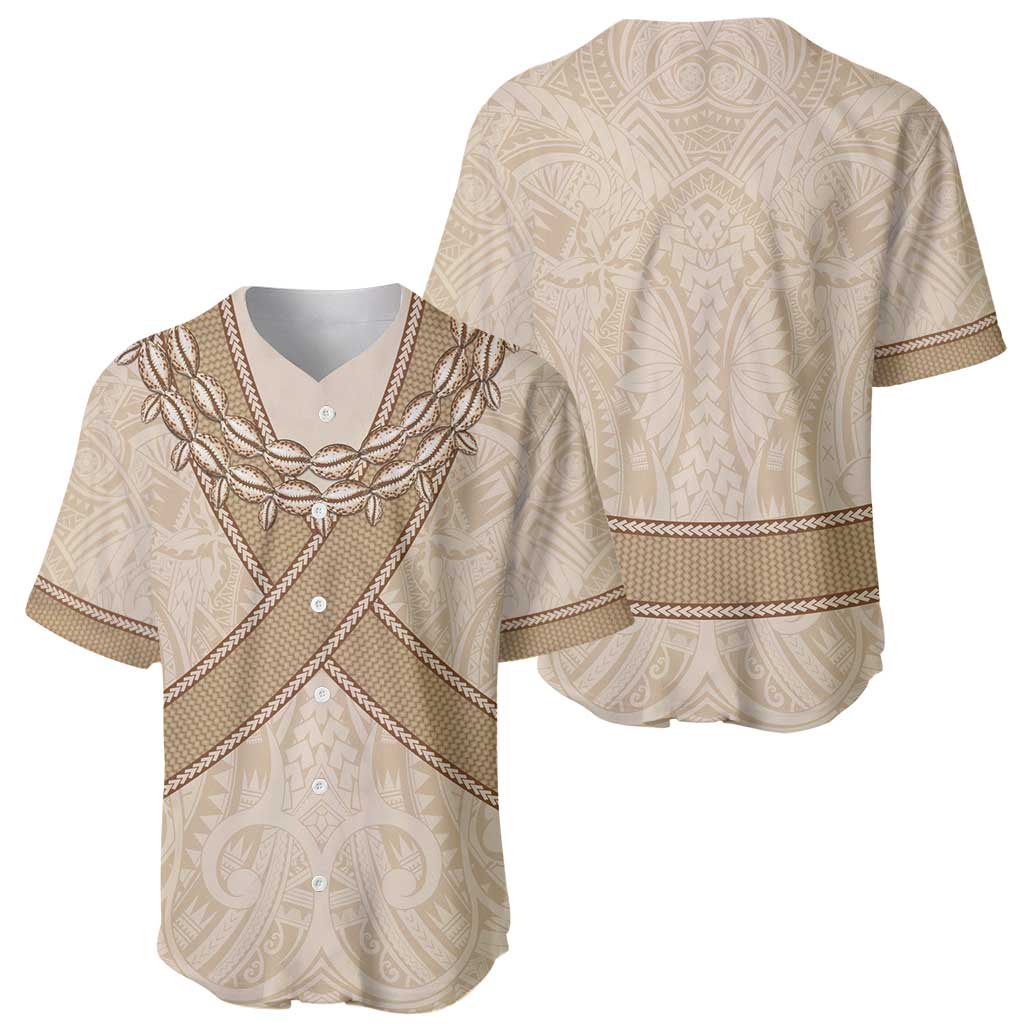 Mauri Ribaberiki Kiribati Baseball Jersey Cowrie Shells Lei Palm Leaf Weaving LT14 - Polynesian Pride