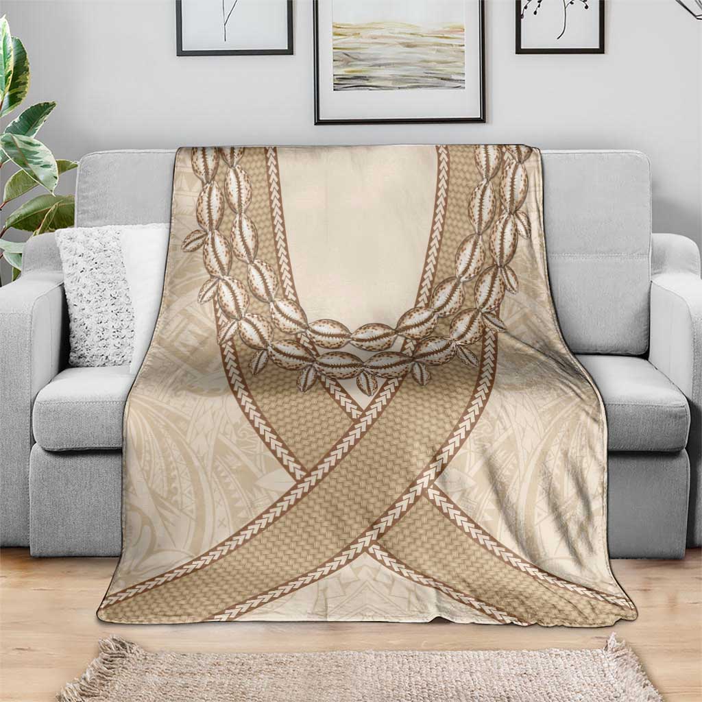 Mauri Ribaberiki Kiribati Blanket Cowrie Shells Lei Palm Leaf Weaving LT14 - Polynesian Pride