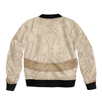 Mauri Ribaberiki Kiribati Bomber Jacket Cowrie Shells Lei Palm Leaf Weaving LT14 - Polynesian Pride