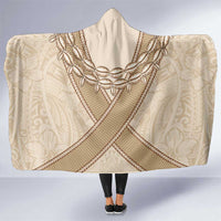 Mauri Ribaberiki Kiribati Hooded Blanket Cowrie Shells Lei Palm Leaf Weaving LT14 One Size Beige - Polynesian Pride