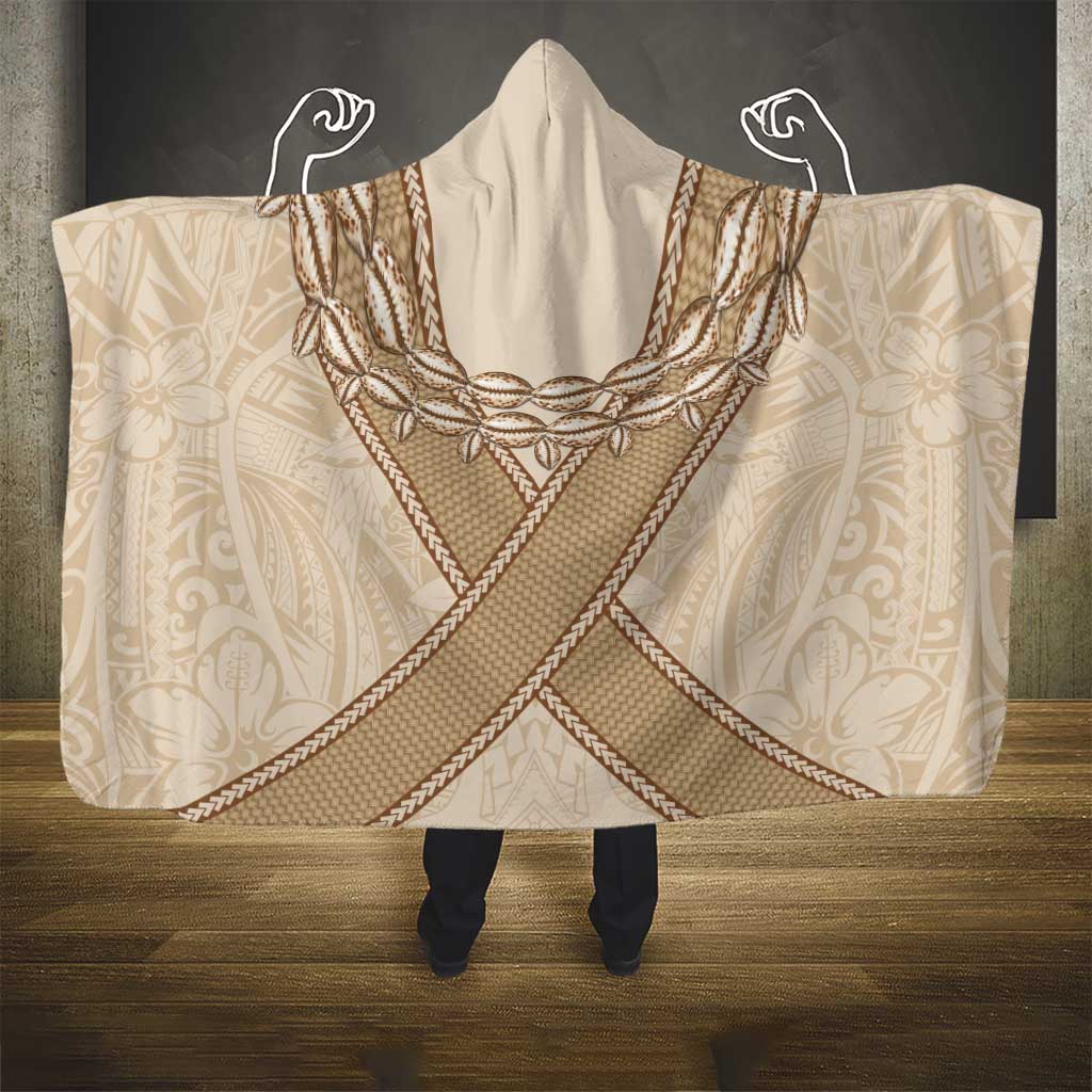 Mauri Ribaberiki Kiribati Hooded Blanket Cowrie Shells Lei Palm Leaf Weaving LT14 - Polynesian Pride