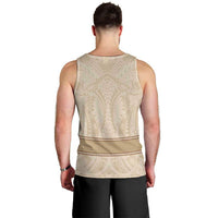 Mauri Ribaberiki Kiribati Men Tank Top Cowrie Shells Lei Palm Leaf Weaving LT14 - Polynesian Pride