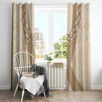 Mauri Ribaberiki Kiribati Window Curtain Cowrie Shells Lei Palm Leaf Weaving LT14 - Polynesian Pride