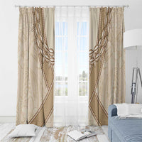 Mauri Ribaberiki Kiribati Window Curtain Cowrie Shells Lei Palm Leaf Weaving LT14 - Polynesian Pride