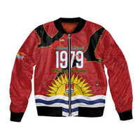 Mauri Kiribati Independence Day Bomber Jacket 1979 Proud National Frigatebird LT14 Unisex Red - Polynesian Pride
