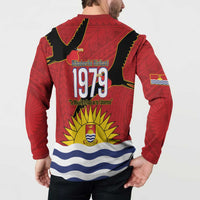 Mauri Kiribati Independence Day Button Sweatshirt 1979 Proud National Frigatebird LT14 - Polynesian Pride
