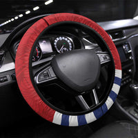 Mauri Kiribati Independence Day Steering Wheel Cover 1979 Proud National Frigatebird LT14 Universal Fit Red - Polynesian Pride