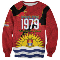 Mauri Kiribati Independence Day Sweatshirt 1979 Proud National Frigatebird LT14 Unisex Red - Polynesian Pride