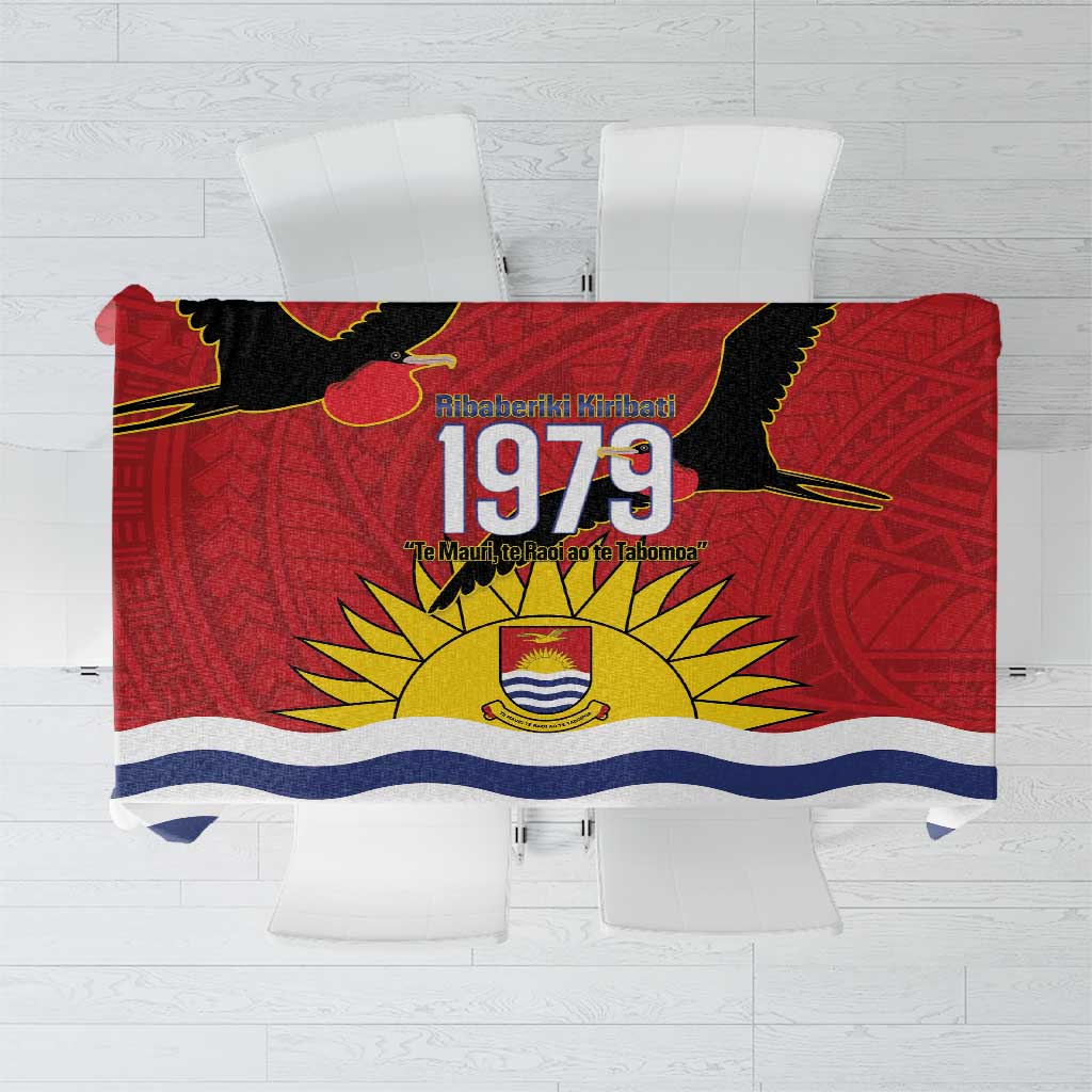 Mauri Kiribati Independence Day Tablecloth 1979 Proud National Frigatebird LT14 Red - Polynesian Pride