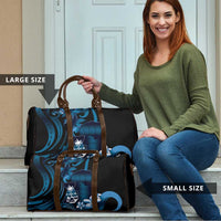 Blue Hafa Adai Guam Travel Bag Chamorro Latte Stone Hand With Plumeria LT14 - Polynesian Pride