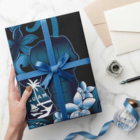 Blue Hafa Adai Guam Wrapping Paper Chamorro Latte Stone Hand With Plumeria LT14 - Polynesian Pride
