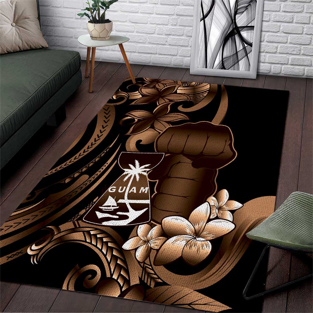 Brown Hafa Adai Guam Area Rug Chamorro Latte Stone Hand With Plumeria LT14 Brown - Polynesian Pride