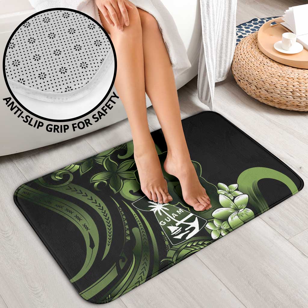 Green Hafa Adai Guam Bathroom Set Chamorro Latte Stone Hand With Plumeria LT14 - Polynesian Pride