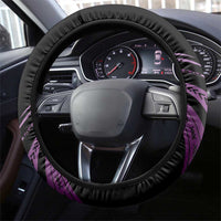 Purple Hafa Adai Guam Steering Wheel Cover Chamorro Latte Stone Hand With Plumeria LT14 - Polynesian Pride
