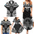 Palau Constitution Day Family Matching Summer Maxi Dress and Hawaiian Shirt Belau Seal With Polynesian Pattern - Black