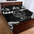 Palau Constitution Day Quilt Bed Set Belau Seal With Polynesian Pattern - Black