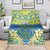 Palau Constitution Day Blanket Belau Seal With Frangipani Polynesian Pattern - Blue