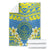 Palau Constitution Day Blanket Belau Seal With Frangipani Polynesian Pattern - Blue