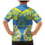 Palau Constitution Day Family Matching Mermaid Dress and Hawaiian Shirt Belau Seal With Frangipani Polynesian Pattern - Blue