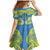 Palau Constitution Day Family Matching Mermaid Dress and Hawaiian Shirt Belau Seal With Frangipani Polynesian Pattern - Blue