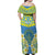 Palau Constitution Day Family Matching Off Shoulder Maxi Dress and Hawaiian Shirt Belau Seal With Frangipani Polynesian Pattern - Blue