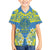 Palau Constitution Day Kid Hawaiian Shirt Belau Seal With Frangipani Polynesian Pattern - Blue