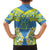 Palau Constitution Day Kid Hawaiian Shirt Belau Seal With Frangipani Polynesian Pattern - Blue