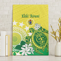 Cook Islands Independence Day Canvas Wall Art Kuki Airani Tiare Maori Polynesian Pattern - Green LT14 Without Frame Green - Polynesian Pride