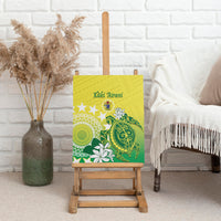 Cook Islands Independence Day Canvas Wall Art Kuki Airani Tiare Maori Polynesian Pattern - Green LT14 - Polynesian Pride