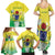 Cook Islands Independence Day Family Matching Summer Maxi Dress and Hawaiian Shirt Kuki Airani Tiare Maori Polynesian Pattern - Green