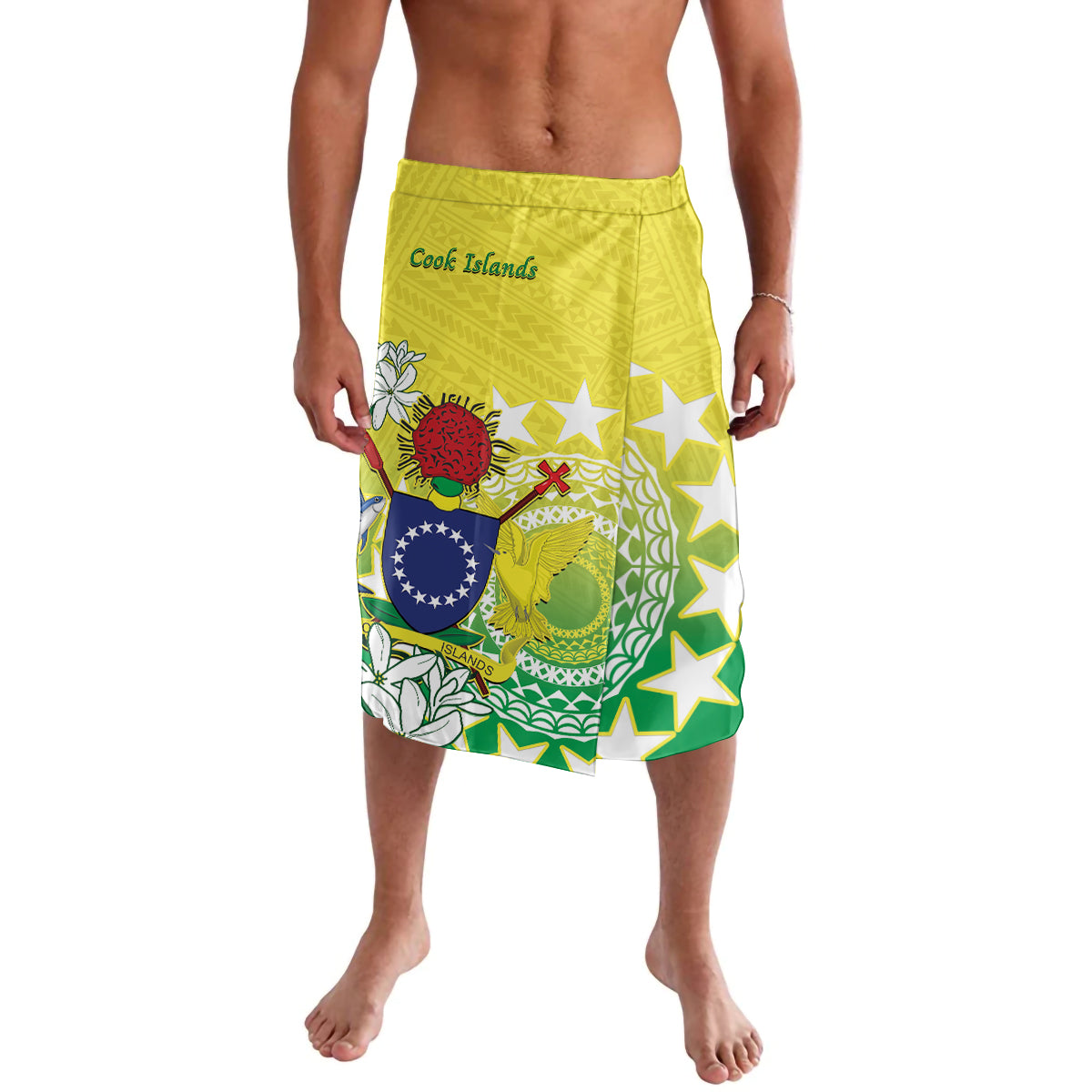 Cook Islands Independence Day Lavalava Kuki Airani Tiare Maori Polynesian Pattern - Green