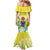 Cook Islands Independence Day Mermaid Dress Kuki Airani Tiare Maori Polynesian Pattern - Green