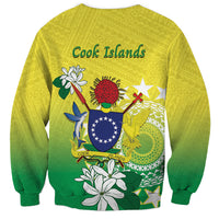 Cook Islands Independence Day Sweatshirt Kuki Airani Tiare Maori Polynesian Pattern - Green LT14 - Polynesian Pride