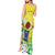 Cook Islands Independence Day Tank Maxi Dress Kuki Airani Tiare Maori Polynesian Pattern - Green