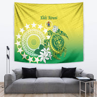Cook Islands Independence Day Tapestry Kuki Airani Tiare Maori Polynesian Pattern - Green LT14 Green - Polynesian Pride