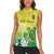 Cook Islands Independence Day Women Sleeveless Polo Shirt Kuki Airani Tiare Maori Polynesian Pattern - Green