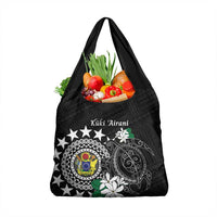 Cook Islands Independence Day Grocery Bag Kuki Airani Tiare Maori Polynesian Pattern - Black LT14 1-pack One Size Black - Polynesian Pride