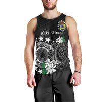 Cook Islands Independence Day Men Tank Top Kuki Airani Tiare Maori Polynesian Pattern - Black LT14 - Polynesian Pride