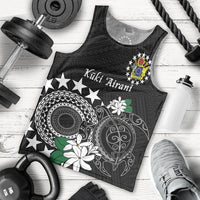 Cook Islands Independence Day Men Tank Top Kuki Airani Tiare Maori Polynesian Pattern - Black LT14 - Polynesian Pride