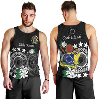 Cook Islands Independence Day Men Tank Top Kuki Airani Tiare Maori Polynesian Pattern - Black LT14 - Polynesian Pride