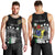 Cook Islands Independence Day Men Tank Top Kuki Airani Tiare Maori Polynesian Pattern - Black