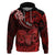 Polynesian Pride Aries Zodiac Hoodie Astrological Sign Tribal Plumeria Red Galaxy LT14 Red - Polynesian Pride