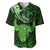 Polynesian Pride Taurus Zodiac Baseball Jersey Astrological Sign Tribal Plumeria Green Galaxy LT14 Green - Polynesian Pride