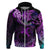 Polynesian Pride Sagittarius Zodiac Hoodie Astrological Sign Tribal Plumeria Purple Galaxy LT14 - Polynesian Pride