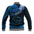 Polynesian Pride Aquarius Zodiac Baseball Jacket Astrological Sign Tribal Plumeria Blue Galaxy LT14 - Polynesian Pride