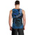 Polynesian Pride Aquarius Zodiac Men Tank Top Astrological Sign Tribal Plumeria Blue Galaxy LT14 - Polynesian Pride