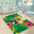 Custom Vanuatu Cricket Area Rug 2024 Tropical Flowers Version